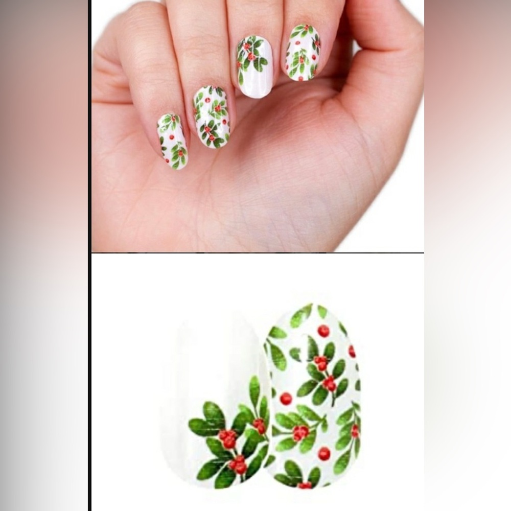Color Street Christmas Nail Strips in Berry Merry New